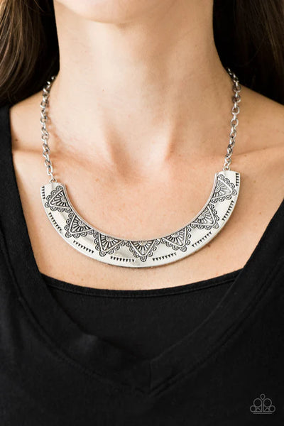 Persian Pharaoh - Silver Paparazzi Necklace