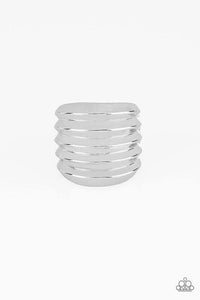 Hit Em Where It Hurts - Silver Ring - Paparazzi Accessories (T99)