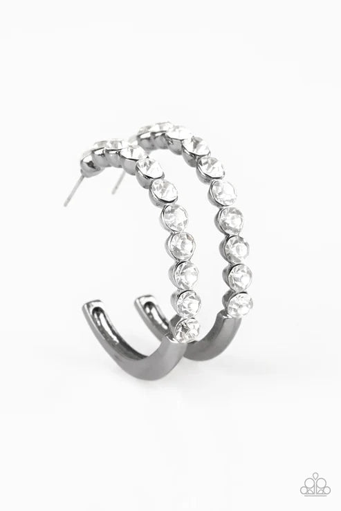 My Kind Of Shine - Black Paparazzi Earrings (PZ-340)