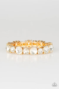 Born To Bedazzle - Gold Paparazzi Bracelet (PZ-184)
