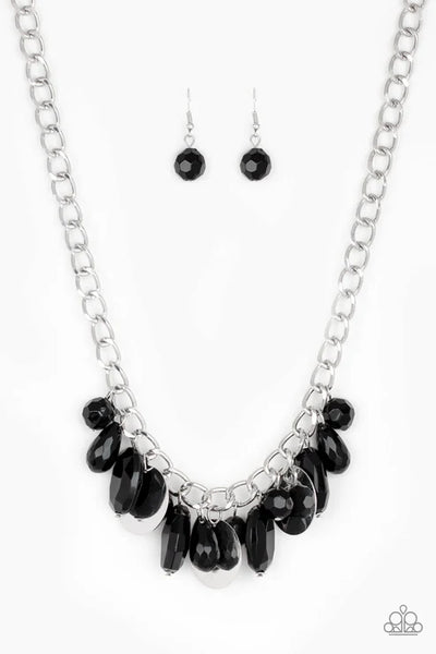 Treasure Shore - Black Paparazzi Necklace (PZ-5122)