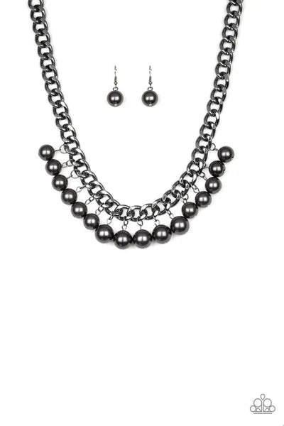 Get Off My Runway - Black Paparazzi Necklace (PZ-2261)