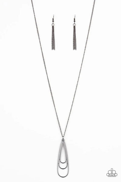 The Big Three - Black Paparazzi Necklace (PZ-3663)