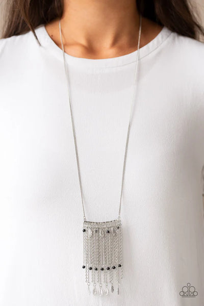 On The Fly - Black Paparazzi Necklace (PZ-5380)