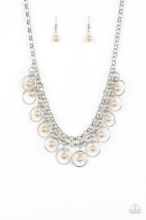 Party Time - Brown Paparazzi Necklace (PZ-5134)