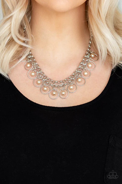 Party Time - Brown Paparazzi Necklace (PZ-5134)