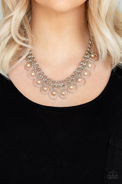 Party Time - Brown Paparazzi Necklace (PZ-5134)