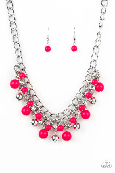 The Bride To BEAD - Pink Paparazzi Necklace (PZ-5345)