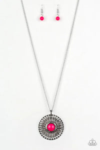 So Solar - Pink Paparazzi Necklace (PZ-3109)