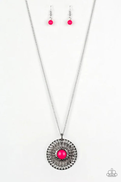 So Solar - Pink Paparazzi Necklace (PZ-3109)