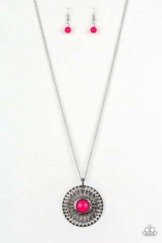 So Solar - Pink Paparazzi Necklace (PZ-3109)