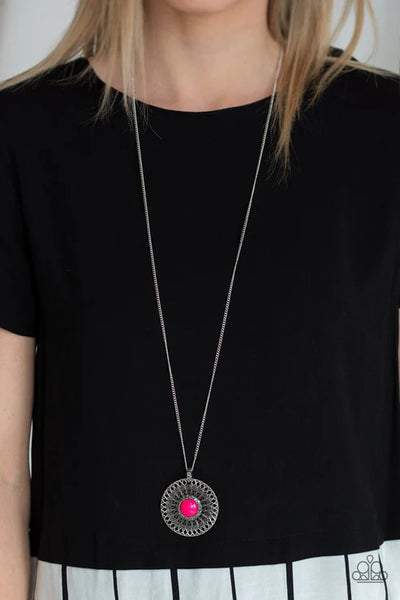 So Solar - Pink Paparazzi Necklace (PZ-3109)