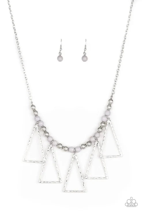 Terra Nouveau - Silver Paparazzi Necklace (PZ-3755)