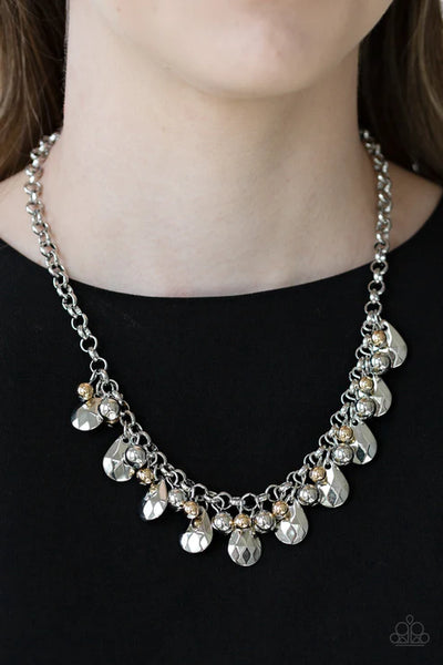 Stage Stunner - Silver Paparazzi Necklace (PZ-104)