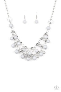 Seaside Soiree - Silver Paparazzi Necklace (PZ-5067)