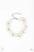 Broadway Ballroom - White Paparazzi Bracelet (PZ-5282)