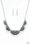 Boho Baby - White Paparazzi Necklace (PZ-3800)