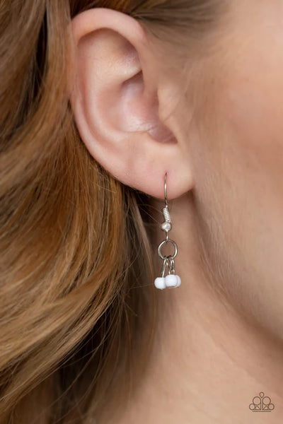 Boho Baby - White Paparazzi Necklace (Z-3397)