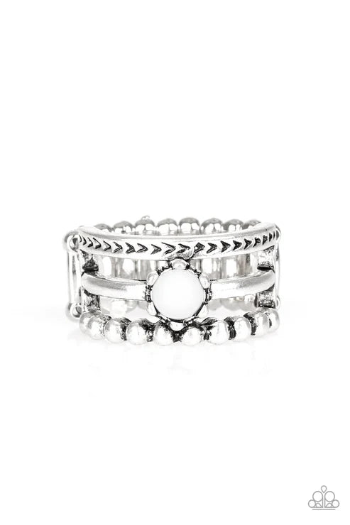 POP Rival - White Paparazzi Ring (T62)