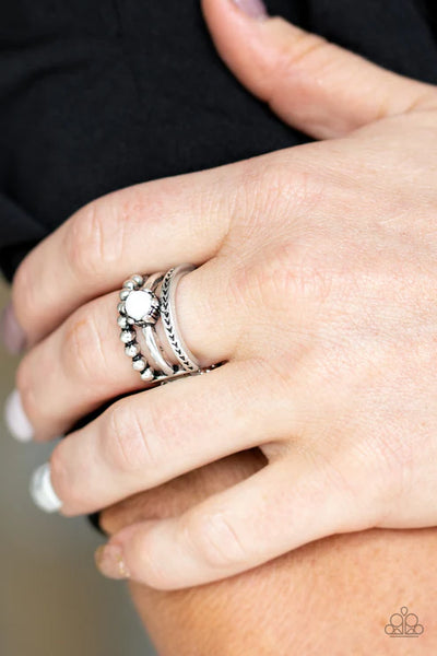 POP Rival - White Paparazzi Ring (T62)