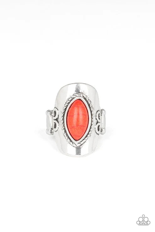 PLAIN Ride - Red Paparazzi Ring (T44)