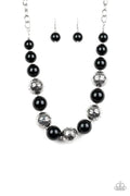 Floral Fusion - Black Paparazzi Necklace (PZ-2948)