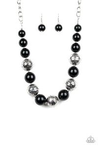 Floral Fusion - Black Paparazzi Necklace (PZ-2948)