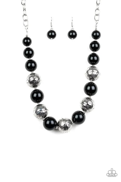 Floral Fusion - Black Paparazzi Necklace (PZ-2948)