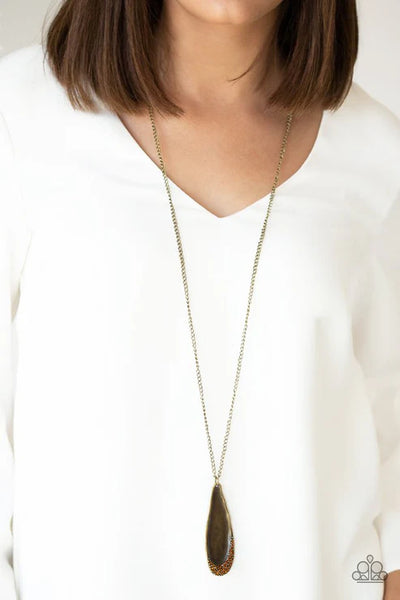 Metro Storm - Brown Paparazzi Necklace (PZ-5350)