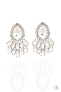 A Breath of Fresh HEIR - Gold Paparazzi Earrings (PZ-1724)