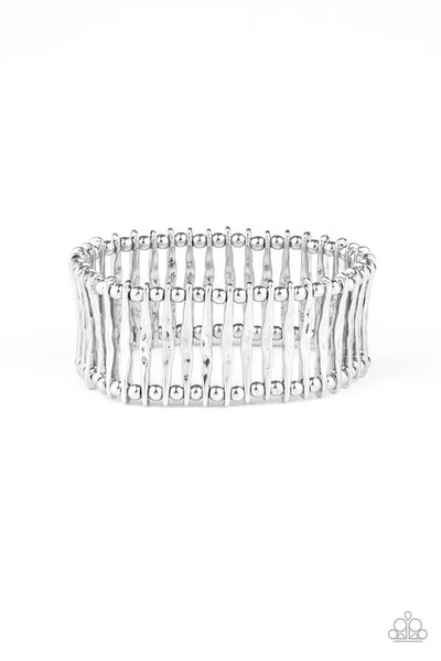 Rustic Rebellion - Silver Paparazzi Bracelet (PZ-5572)