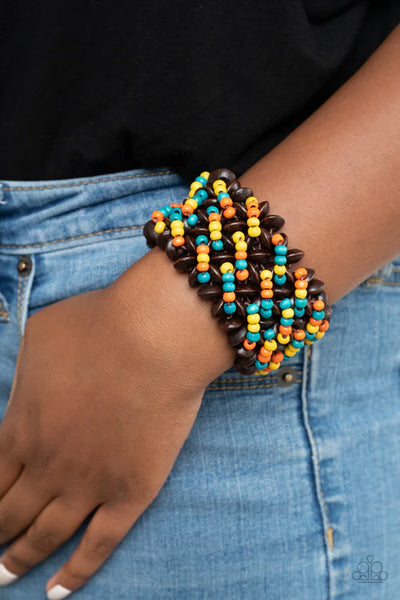 Cozy in Cozumel - Multi Paparazzi Bracelet (PZ-2562)