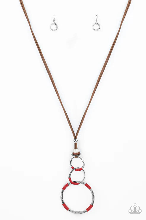 Rural Renovation - Red Paparazzi Necklace (PZ-4344)