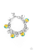 Teasingly Tie Dye - Yellow Paparazzi Bracelet (PZ-5288)