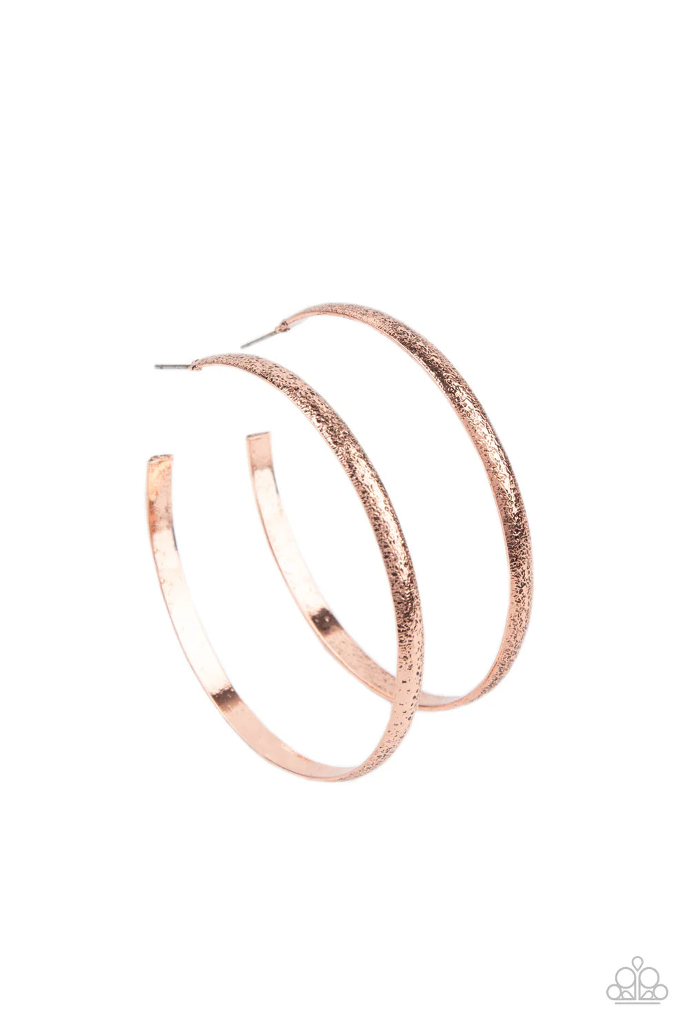Rustic Radius - Copper - Paparazzi Hoop Earrings (PZ-4956)