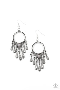 Ranger Rhythm - Silver Earrings - Paparazzi Accessories (PZ-4196)