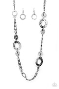 Mechanically Metro - Black Paparazzi Necklace (PZ-5731)