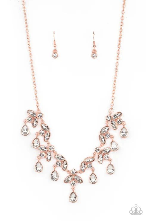 Vintage Royale - Copper Paparazzi Necklace (PZ-3920)