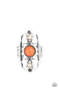 Badlands Garden - Orange Paparazzi Ring (T25)