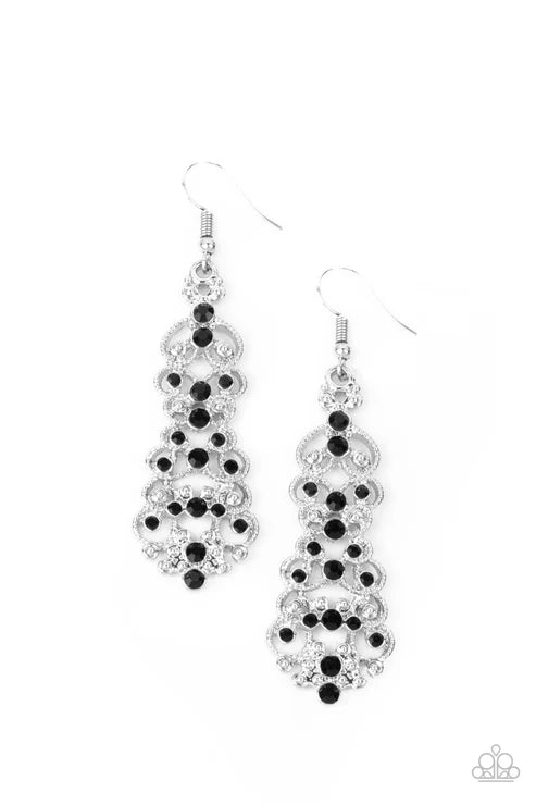 Diva Decorum - Black Paparazzi Earrings (PZ-140)