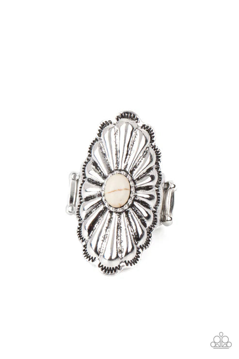 Cottage Couture - White Paparazzi Ring (T80)