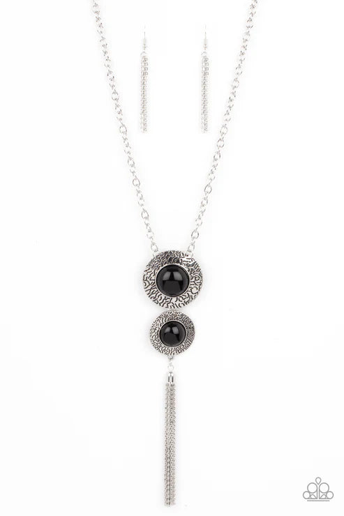 Abstract Artistry - Black Paparazzi Necklace (PZ-3777)