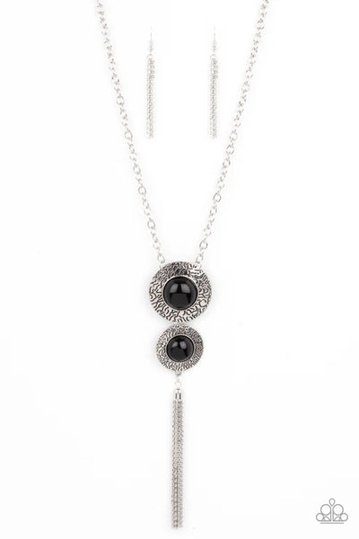 Abstract Artistry - Black Paparazzi Necklace (PZ-3777)
