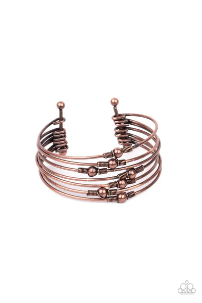 Industrial Intricacies - Copper Paparazzi Bracelet