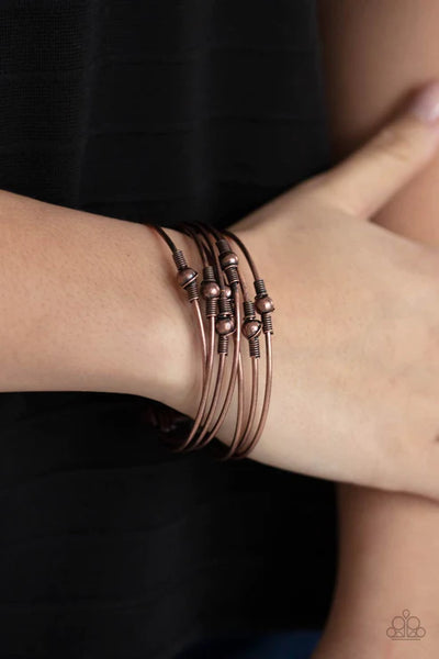 Industrial Intricacies - Copper Paparazzi Bracelet