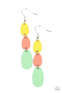 Rainbow Drops - Multi Paparazzi Earrings (PZ-321)