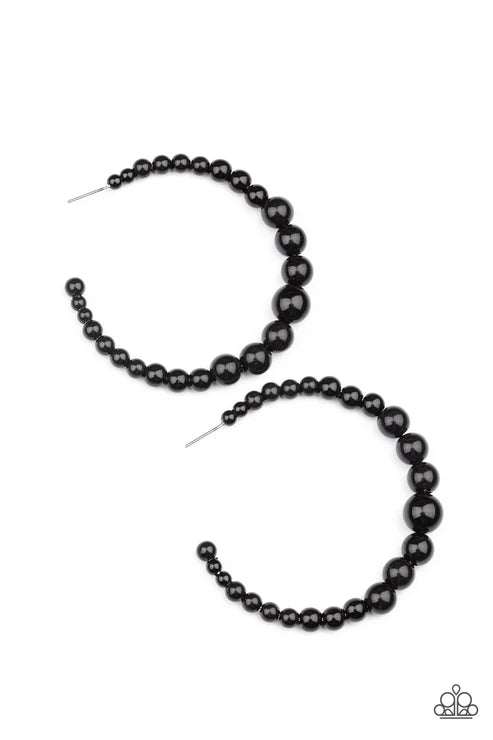 Glamour Graduate - Black Paparazzi  Earrings