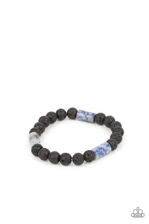 Earthy Energy - Blue Paparazzi Bracelet (PZ-4929)