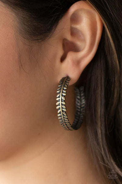 Laurel Gardens - Brass Paparazzi Earrings (PZ-5417)