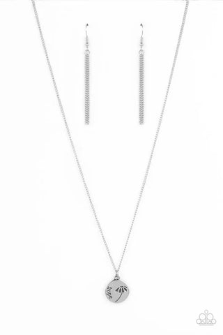 Hold On To Hope - Silver Paparazzi Necklace (PZ-5510)